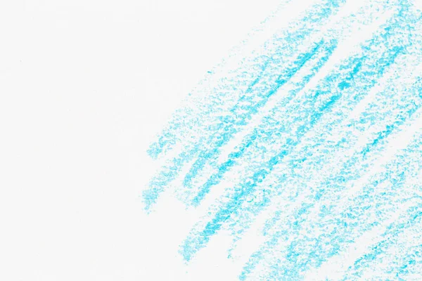 Cire Crayon Dessin Main Bleu Texture Fond — Photo