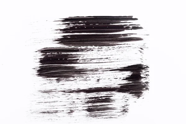 Czarna Farba Izolowana Białym Tle Papieru — Zdjęcie stockowe