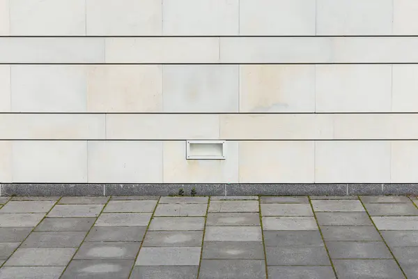 Pavimento Quadrato Con Muro Pietra Moderna Come Sfondo Texture — Foto Stock