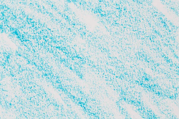 Cera Pastello Mano Disegno Blu Sfondo Texture — Foto Stock
