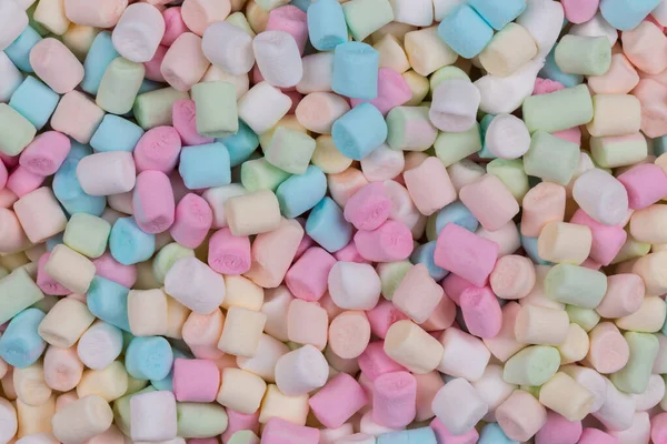 Barevné Marshmallows Jako Pozadí Makro Chlupaté Marshmallows Textura Zblízka — Stock fotografie