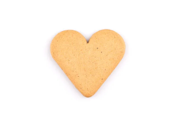 Pepparkakshjärtan Cookies Vit Bakgrund Juldekoration — Stockfoto