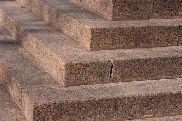 Stairs Made Red Granite — Stock Photo, Image