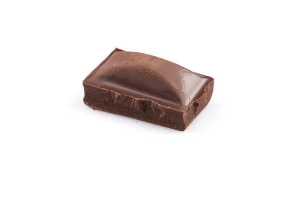 Choklad Bit Vit Bakgrund — Stockfoto