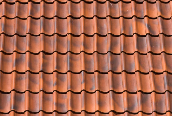 Červené Dlaždice Střecha Pozadí Textury Domu — Stock fotografie