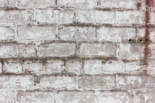 Grungy Tiili Valkoinen Likainen Seinä Tausta Rakenne — kuvapankkivalokuva