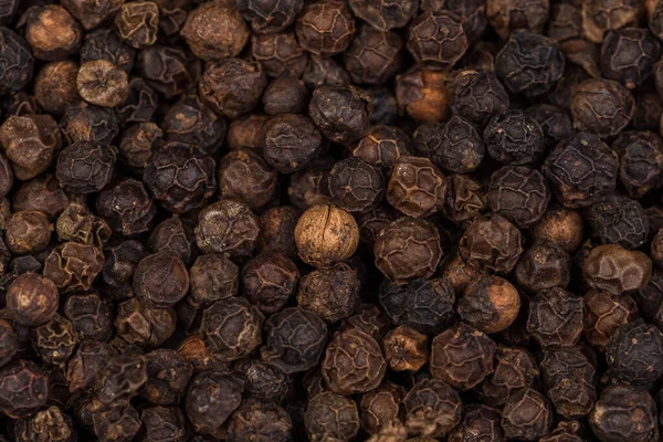 Black Peppercorn Spice Background Close Image — Stock Photo, Image