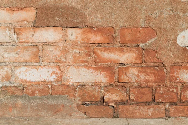 Background Texture Brick Wall Cracked Plaster — Stock Photo, Image