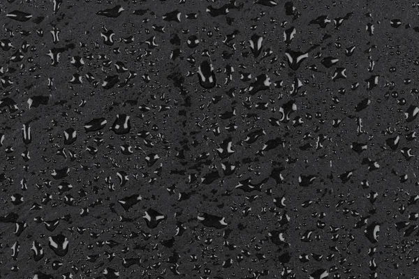 Water Drops Dark Stone Surface Texture Background — Stock Photo, Image