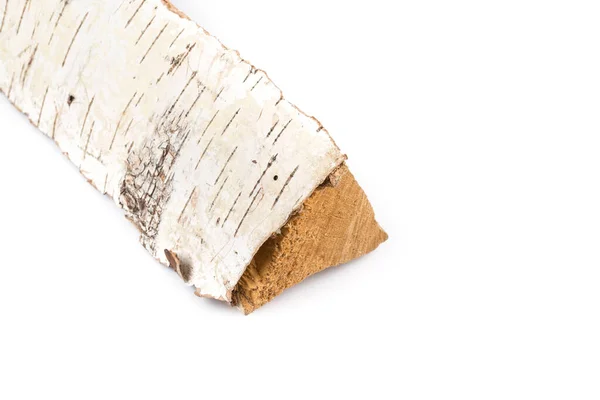 白い背景の上のバーチ薪ツリー — ストック写真