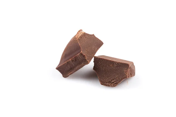 Natural Chocolate Milk Dark Bar Isolated White — Stock Photo, Image