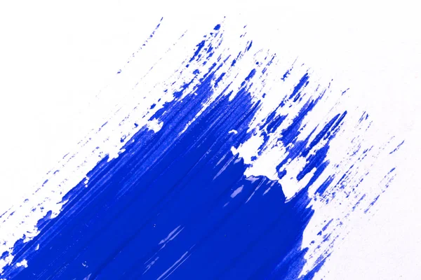 Blue Splash Stroke Paint Brush White Paper Texture Background — ストック写真