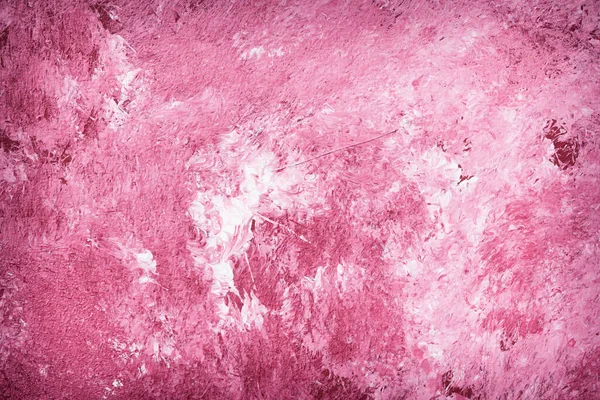 Abstrait Rose Texture Fond Béton Plâtre Fait Main Mur — Photo