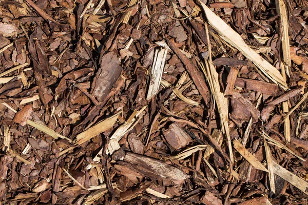 Wooden Mulch Ground Fragment Abstract Background Composition — Stock Photo, Image