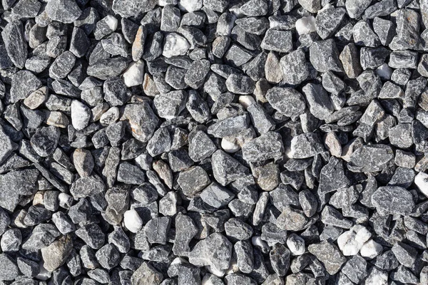 Schotter Grauer Stein Auf Dem Boden Textur Hintergrund — Stockfoto
