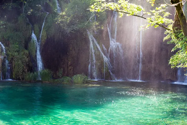 Famoso Parque Nacional Croata Los Lagos Plitvice Europa — Foto de Stock