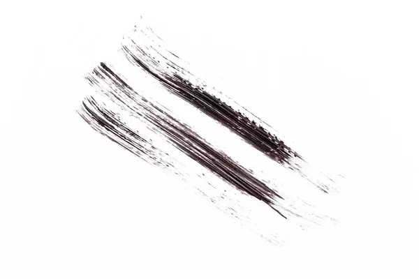 Pintura Negra Aislada Sobre Papel Blanco — Foto de Stock
