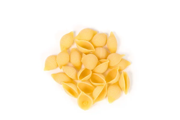 Conchiglie Rigate Pasta Pieces Isolated White — Stock Photo, Image