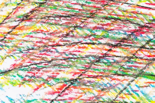Rysunek Kredki Tekstury Różnych Kolorach Abstrakcyjne Tło Papierze — Zdjęcie stockowe