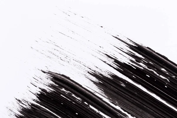 Black Paint Isolated White Paper Background — Stock Photo, Image