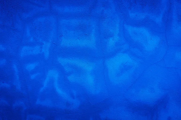 Grunge Mavi Kirli Kırık Duvara Bir Kentsel Doku Olarak — Stok fotoğraf