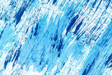 Bue paint texture background blue color on white paper. Brush stroke. Hand made