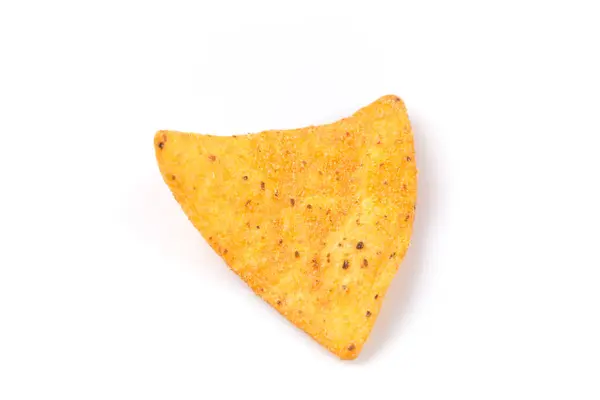 Mexicaanse Maïs Nachos Chips Geïsoleerd Witte Achtergrond — Stockfoto