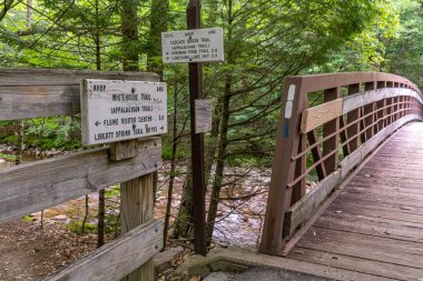 Appalachian Patikası, New Hampshire 'daki beyaz dağlar boyunca yol işaretleri.