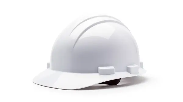 Darstellung Eines Einzelnen Helms Zum Schutz Des Kopfes Weiße Farbe — Stockfoto