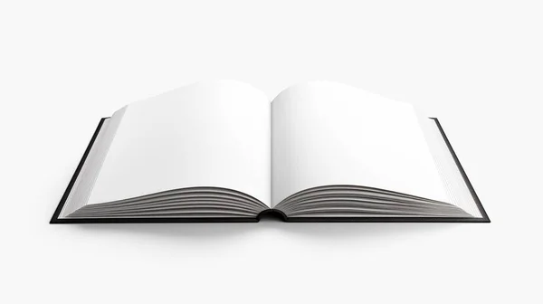 Renderizado Blanco Blanco Simulan Cuaderno Con Sombra Espacio Copia Para — Foto de Stock