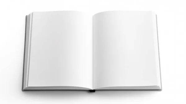 Rendering Bianco Vuoto Modello Fino Notebook Con Ombra Spazio Copia — Foto Stock