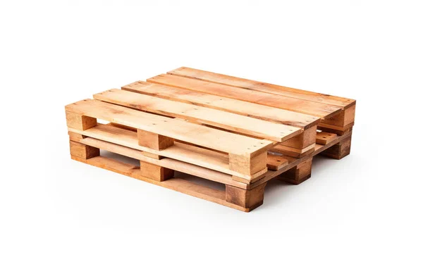 Holzlagerpalette Ladung Oder Verpackung Isoliert Auf Weißem Hintergrund — Stockfoto