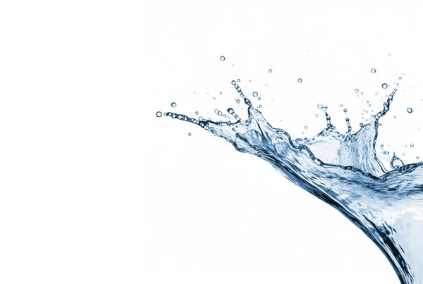 Renderização Água Azul Respingo Movimento Isolado Fundo Branco Imagem De Stock