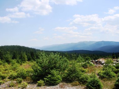 Dağlı ve dağlı güzel bir manzara.