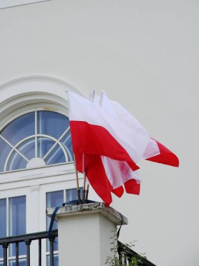 Ulusal Polonya bayrağı Krakow 'da, Polonya bayrağı.
