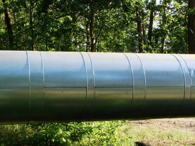 Parktaki eski paslı metal boru