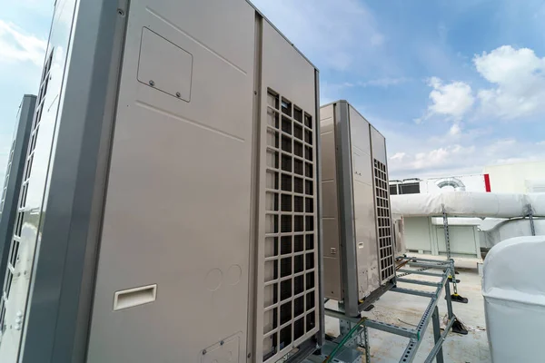 Sistema Aire Acondicionado Ventilación Multizone Unidades Exteriores Techo Gran Edificio — Foto de Stock