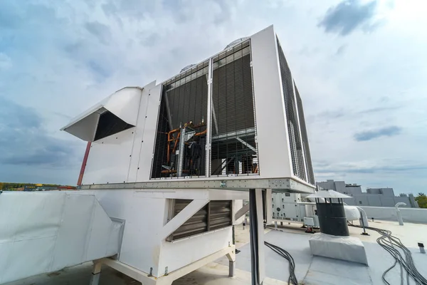 Sistema Aire Acondicionado Ventilación Multizone Unidades Exteriores Techo Gran Edificio — Foto de Stock
