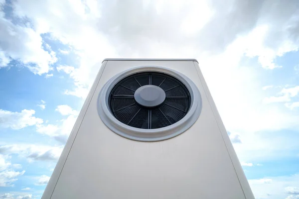 Tepelné Čerpadlo Pro Solární Systémy Střeše Domu Systém Využívající Alternativní — Stock fotografie
