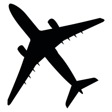 Bir uçağın silueti.