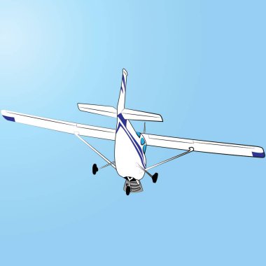 Uçup giden hafif bir uçak