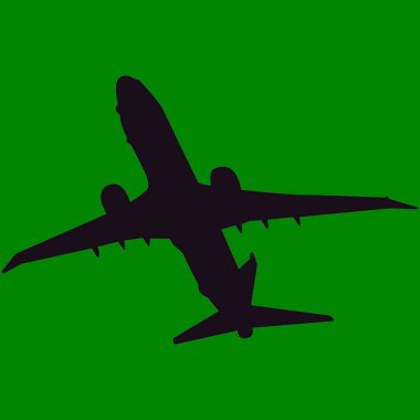 Siluette bir Poseidon ASW uçağı