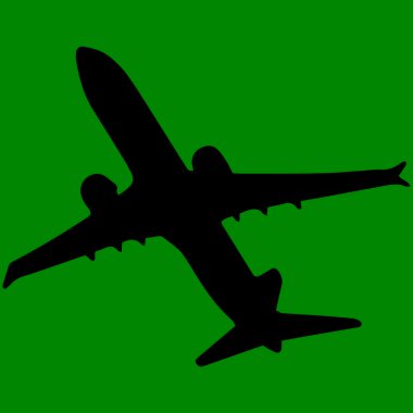 İkiz jet uçağının silüeti.