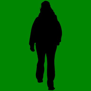 Silüet içinde yürüyen bir kadın