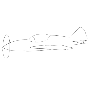 Bir düzlemin siyah ve beyaz çiziminin beyaz arkaplanının vektör çizimi