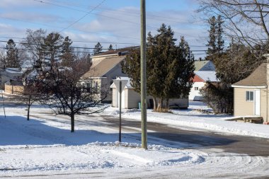 Michigan 'da evi olan bir kış manzarası