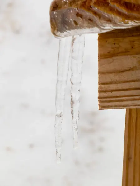 Kardaki buz saçakları