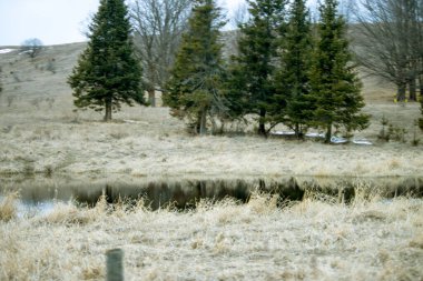 Nehir ve dağlarla dolu güzel bir manzara