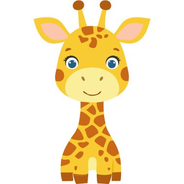 Çocuk dostu bir zürafa çizimi.