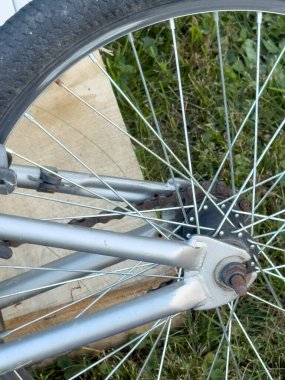 Bir bisiklet tekerleği ayrıntılarını